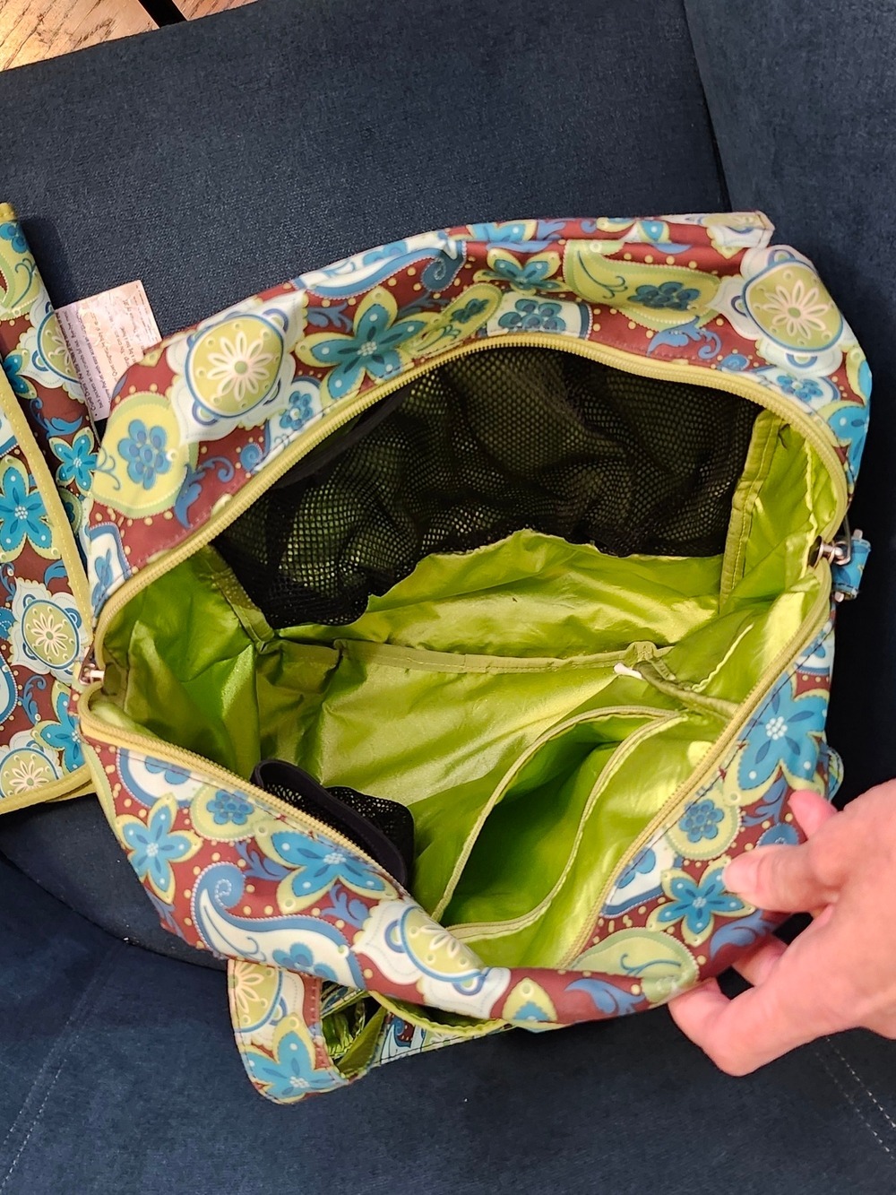 Vintage Ju-Ju-Be Perfect Paisly Messager/ Backpack Diaper Bag - Picture 3 of 12